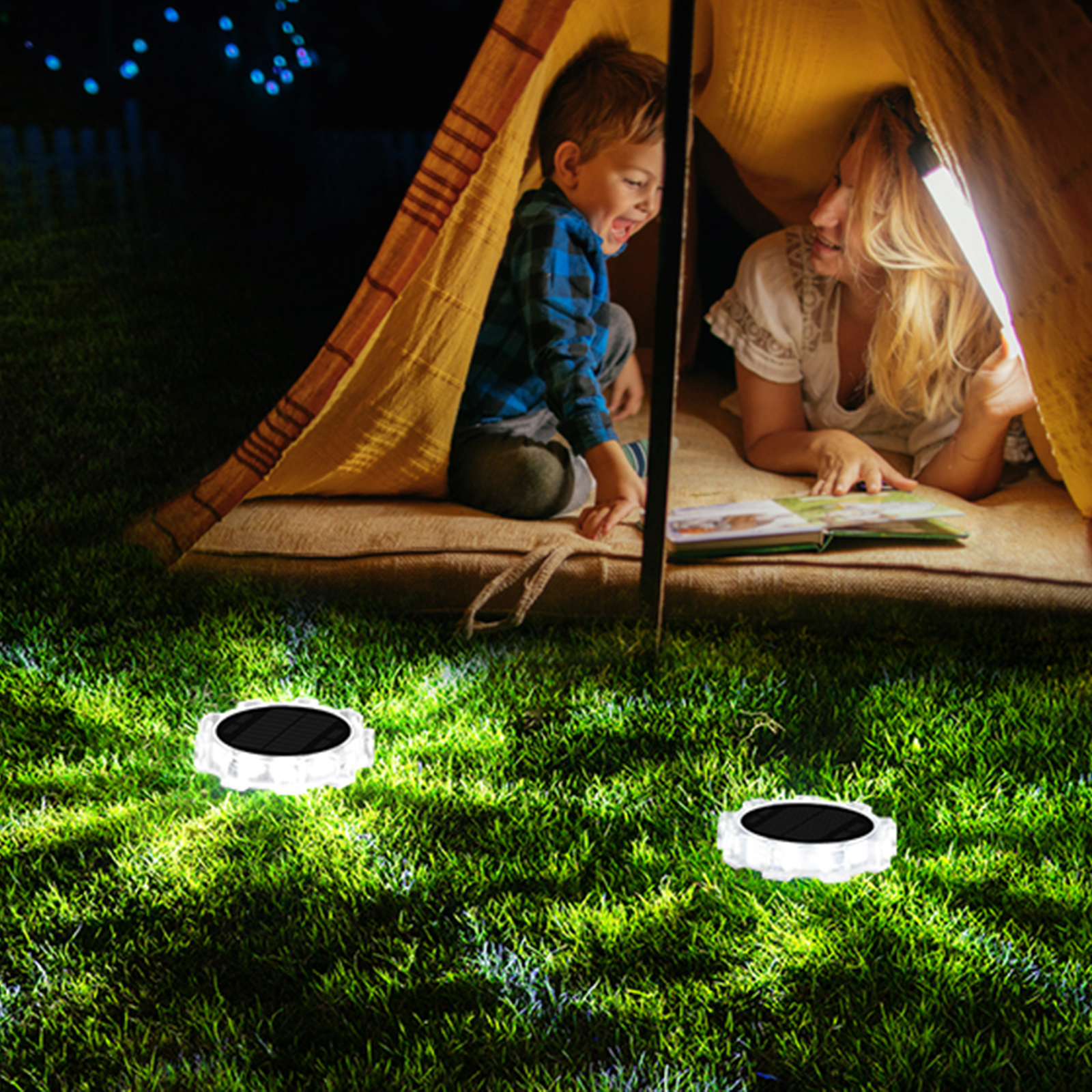 2 pcs/lot gear solar light Home outdoor garden Villa wall decoration atmosphere light Outdoor courtyard wall light Four light modes waterproof and dustproof 800mah battery white light